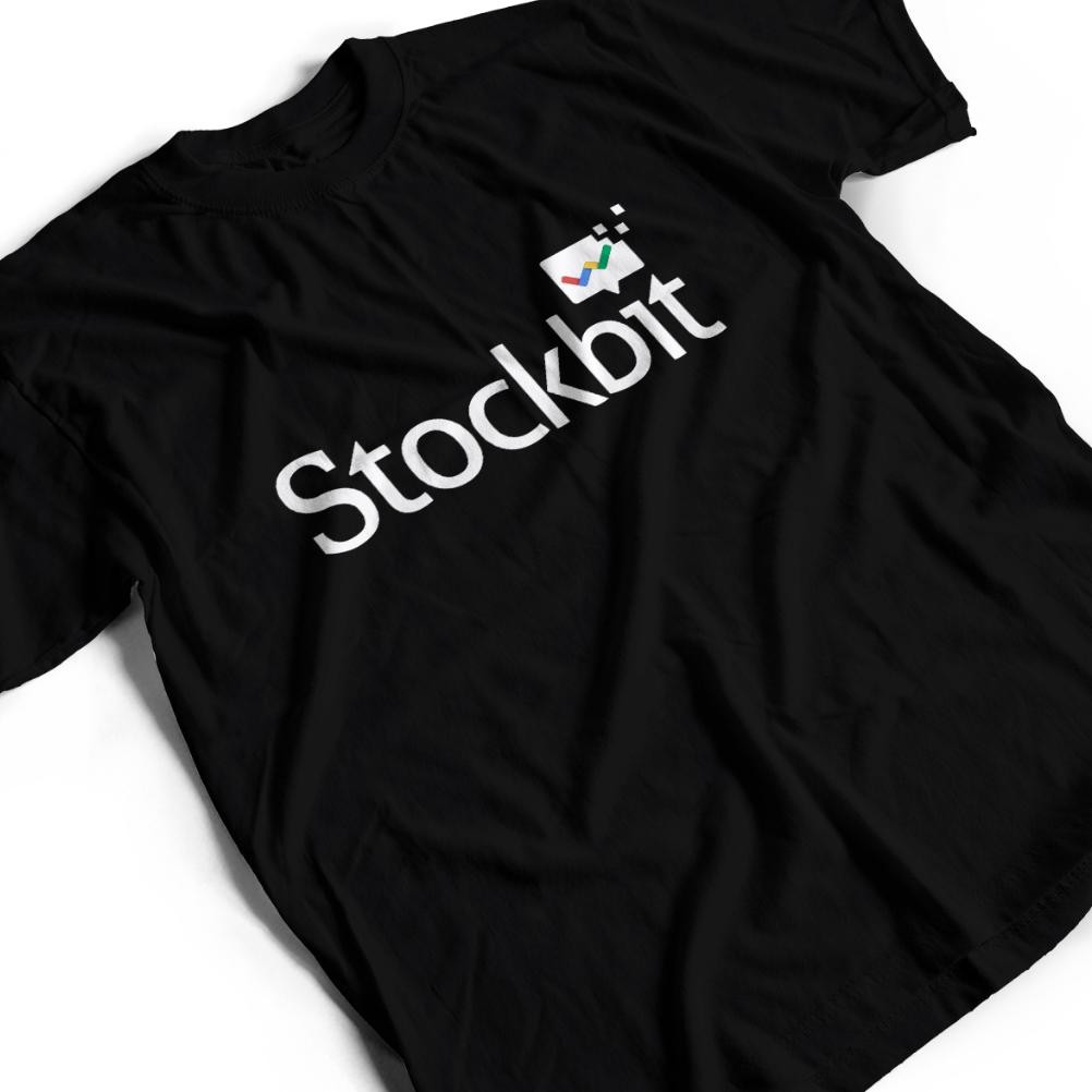 Limited Kaos Pria Stockbit Logo Fintech Dewasa Baju Atasan Unisex