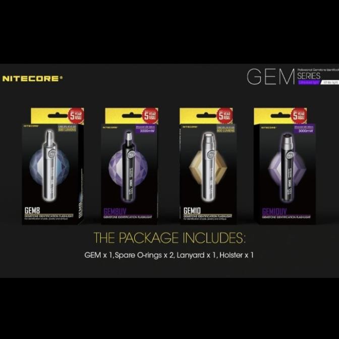 (For Sale) Nitecore Gem8 Senter Indentifikasi Batu Mulia Gemstone Xp-L Hi V3 500