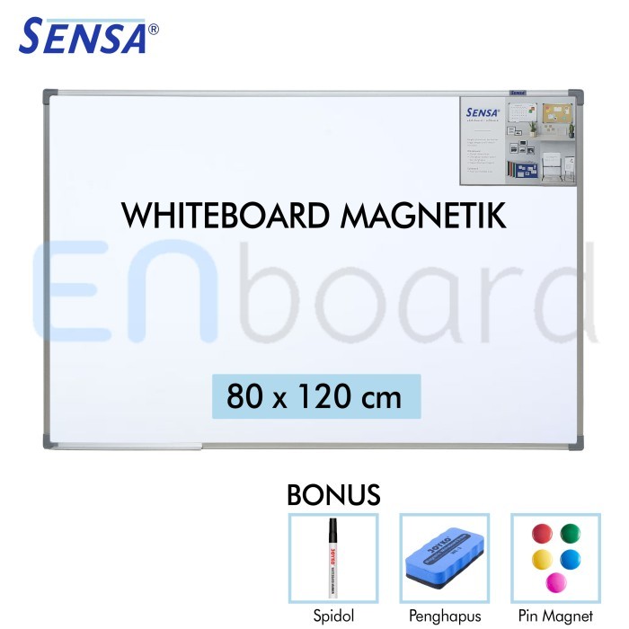 

Terbaru Papan Tulis Whiteboard Gantung Magnet Single Face Sensa 80 X 120 Cm Promo Ready Stok