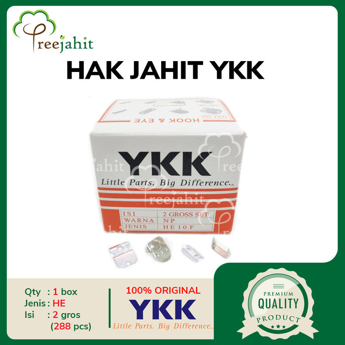 Terbaru Hak Tanam / Kancing Kait Merek Ykk Original Per Box Promo Ready Stok