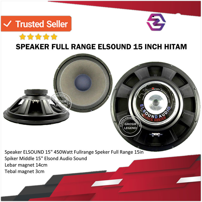 Spiker Speaker ELSOUND 15" 450 Watt Fullrange Speker Full Range 15in