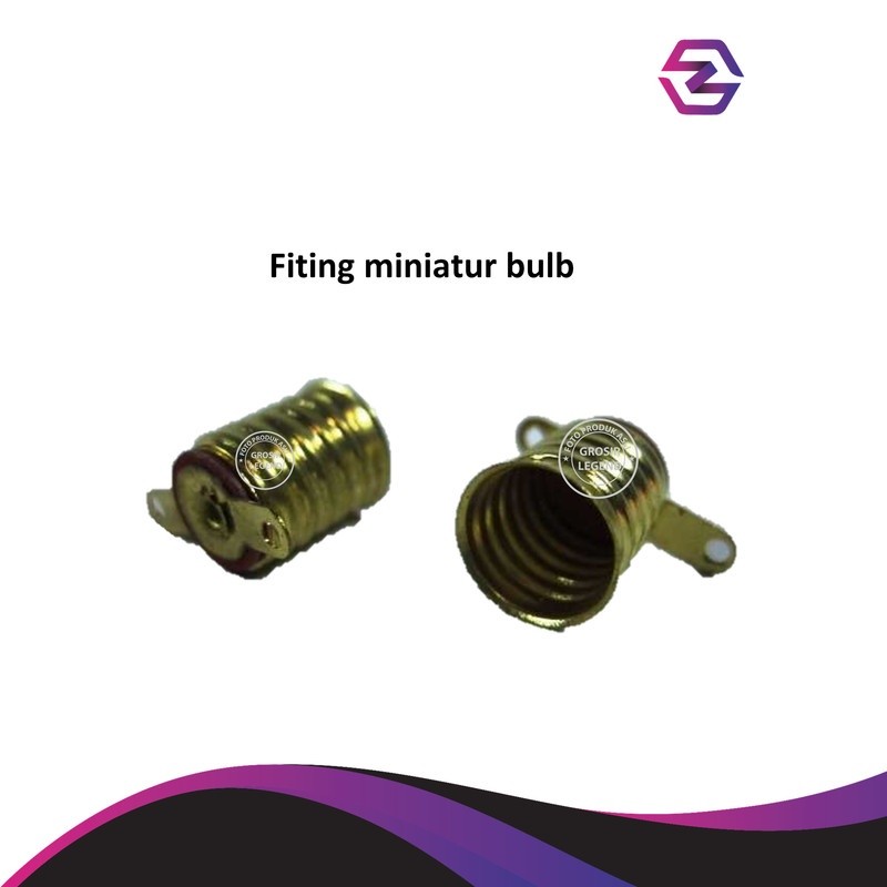 Fitting lampu senter drat kuningan kecil / tempat bohlam senter