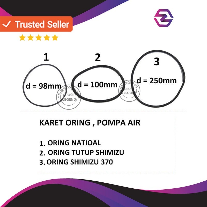 Karet oring tutup impeller SHIMIZU