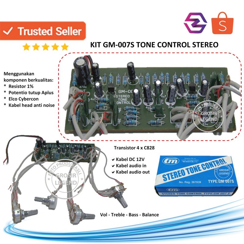 Kit tone control stereo GM 007S
