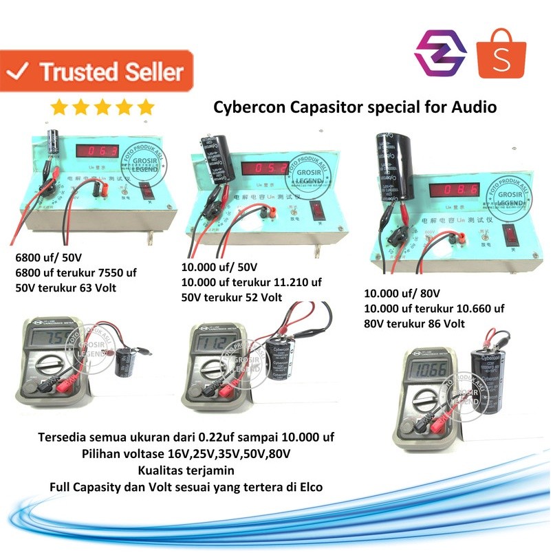 Elco capacitor Elko kapasitor 100uF 35V 100uF/35V Cybercon
