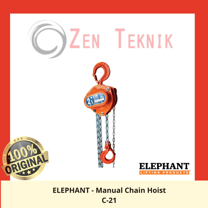 hanya disini] ELEPHANT - C-21 Type ( Chain Block ) - KATROL 2 ton x 5 meter