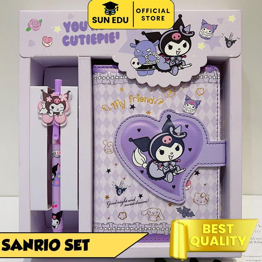 

PK32 2 in 1 Gift set notebook sanrio magnet/ Buku tulis cute kuromi cinnamorol Termurah