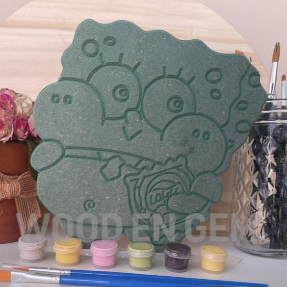 

ZX41 DIY Wood Character Painting Kit Mewarnai Melukis Kayu Karakter Mainan Edukatif Anak Hampers Souvenir Spongebob | Woodengem Berkualitas
