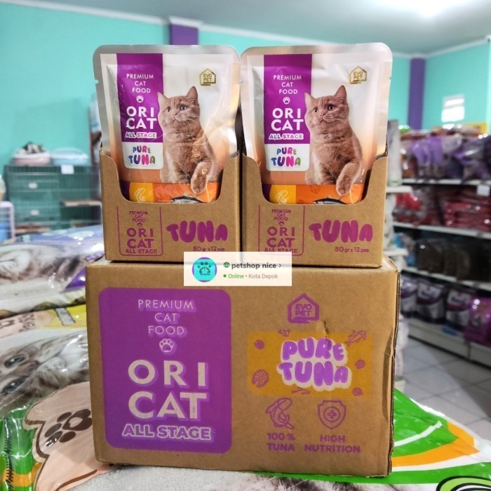 1 Dus Wet Food Oricat Sachet Isi 12 Sachet Wet Food Kucing Ori Cat