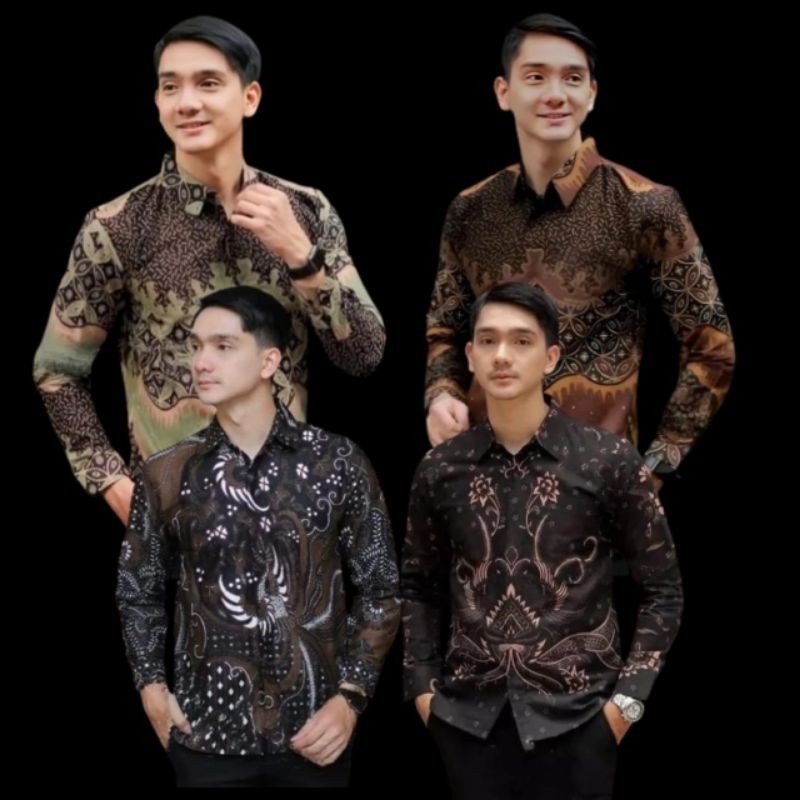 Kemrja Bapak-Bapak Pesta Kondangan Kemejs Bayik Atasan Batik Bsju Sinoman Baju Batik Pria Premium Je