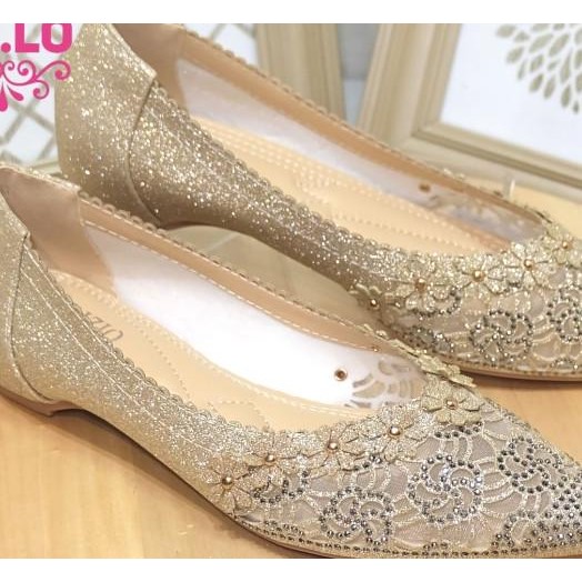 Sepatu Pesta Wedges Wedding Wanita