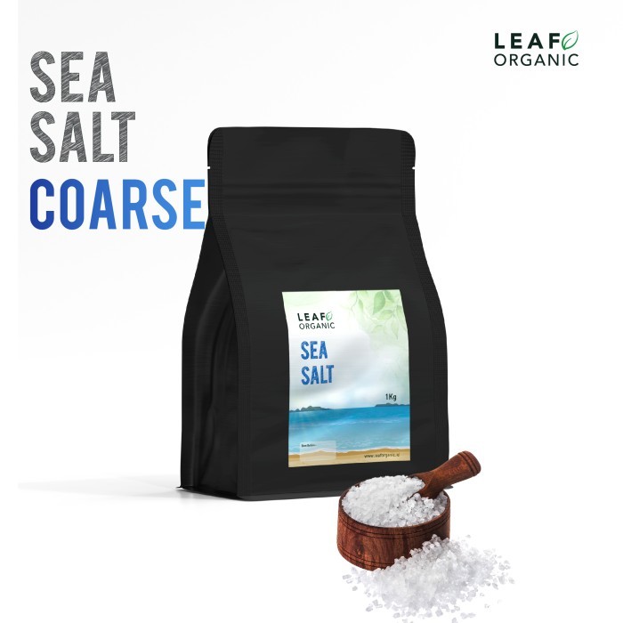 

LEAF ORGANIC NATURAL SEA SALT COARSE / KASAR , GARAM LAUT MINERAL 1KG