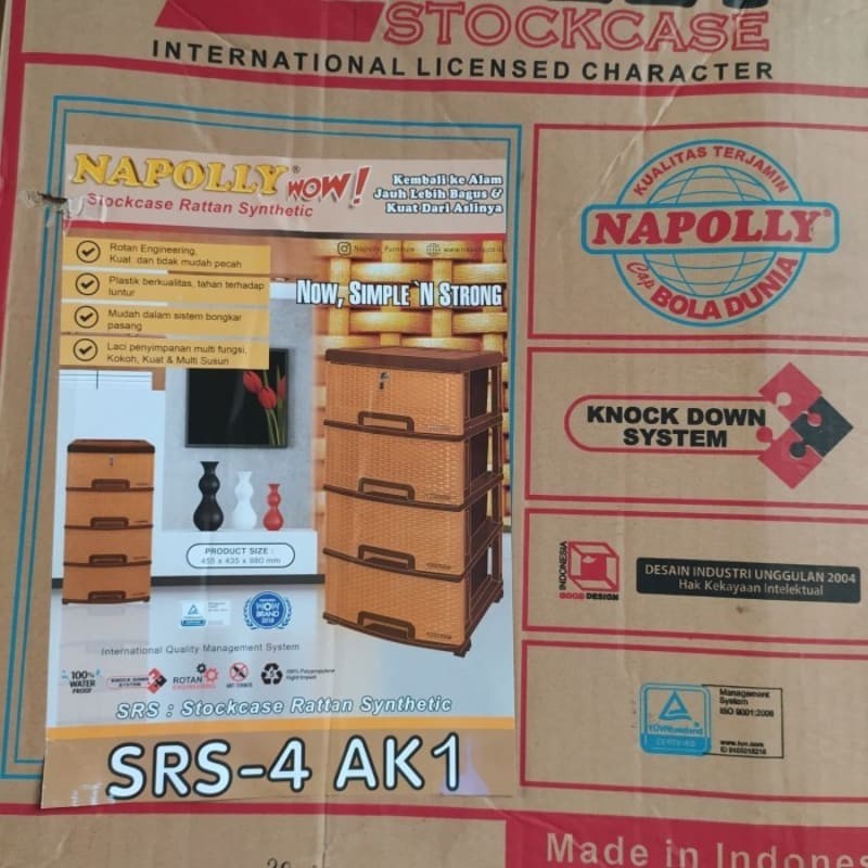lemari laci/laci napolly SRS-4 AK 1/LEMARI ROTAN(GRAB)