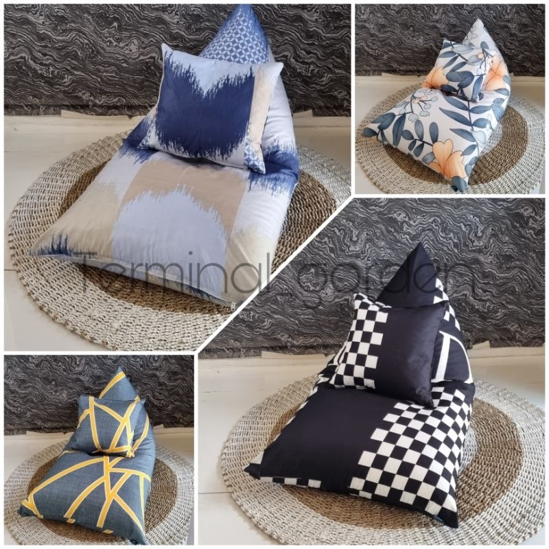 Bean bag triangle set bantal