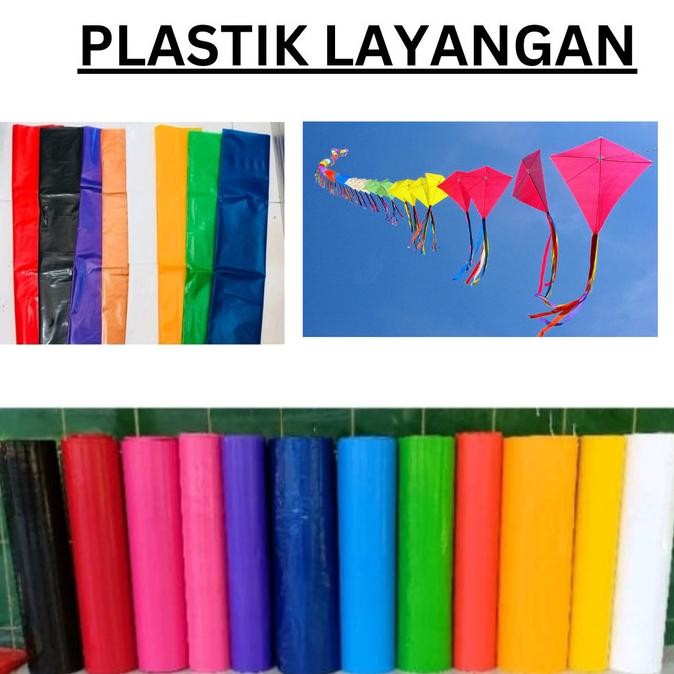 Plastik Layangan Tebal 1 Rol, Plastik Layang Warna Warni, Plastik PE