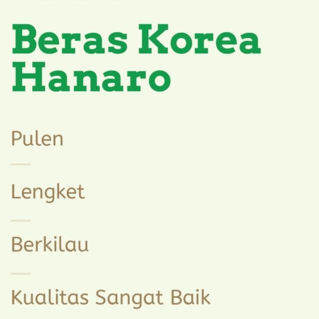 

Beras Korea Hanaro 5Kg HFS