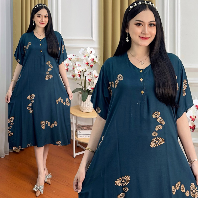 Daster Wanita Terbaru 2024 Fashion Ibu2 Menyusui Jumbo Dress Remaja Kekinian Sexy Pakaian Santai Per