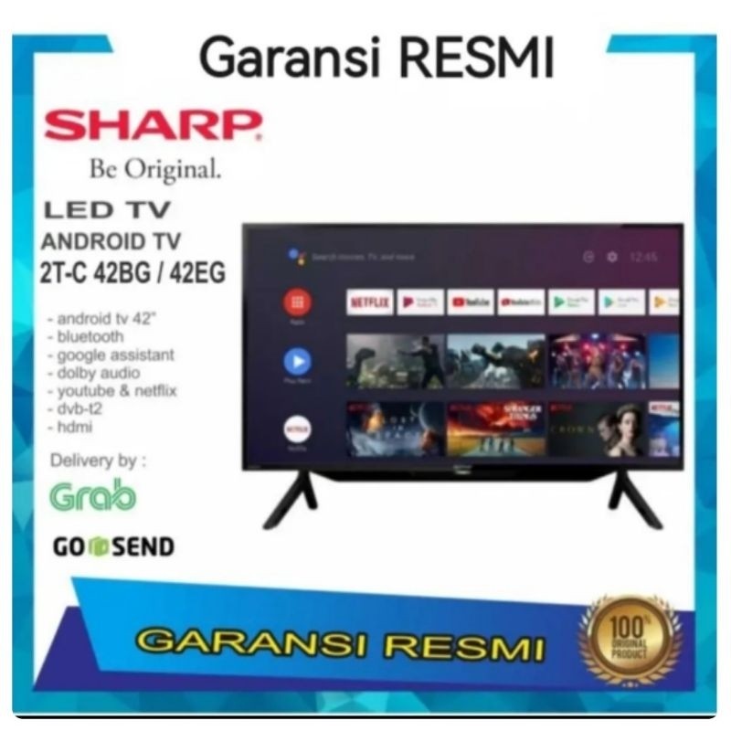 TV Sharp 42inch GOOGLE TV ANDROID 2T- C42BG1I / 2T-C42EG