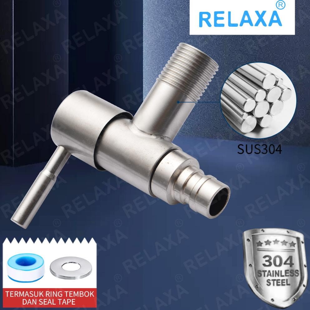 tre SUS304 Kran Air Tembok Premium Untuk Keran Taman, Kran Kamar Mandi, Kran Cuci Piring Dapur Otoma
