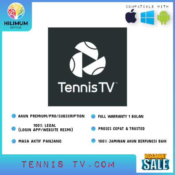 TENNIS TV COM Akun / account PREMIUM Original Termurah |FULL 1MONTH WARRANTY|