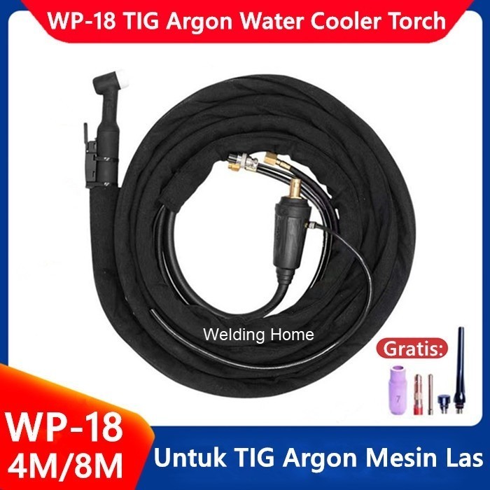 Ready WP-18 Stang Las TIG Argon Water Cooler Welding Torch WP18 4M 8M 4Meter