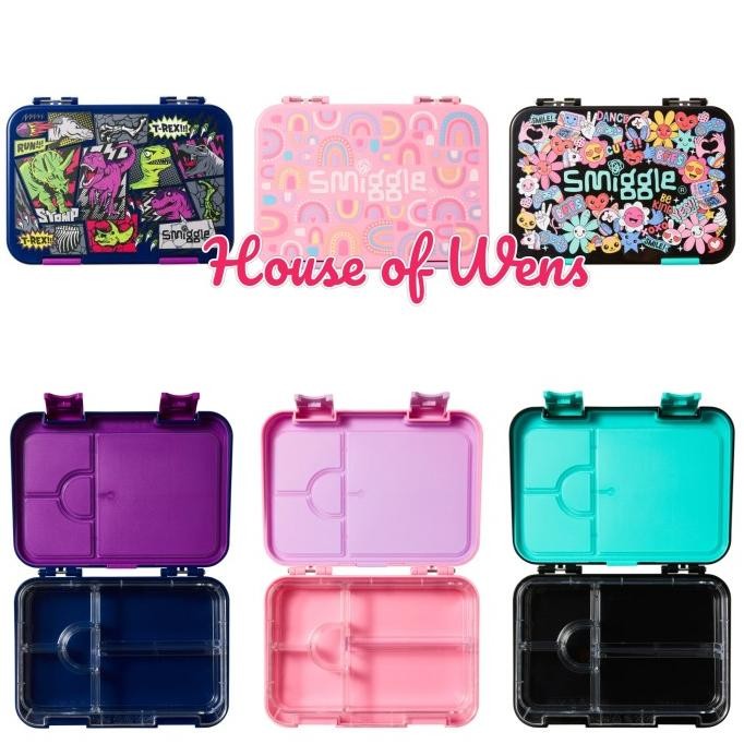 SMIGGLE BRIGHT SIDE MEDIUM BENTO LUNCHBOX ORIGINAL - KOTAK MAKAN BENTO