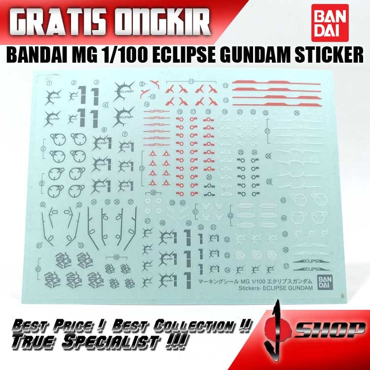 BANDAI MG 1/100 ECLIPSE GUNDAM STICKER MG1343