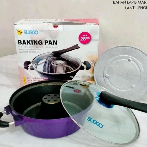 Baking Pan Suggo 28Cm / Loyang Cetakan Kue Bolu Teflon Anti Lengket