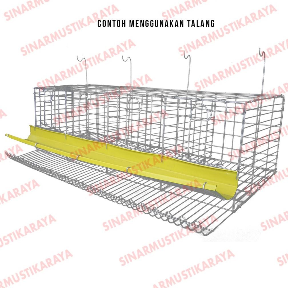 Diskon Kandang Ayam Petelur Layer Kawat Baterai Galvanis 4 Pintu 8 Ekor 120Cm Hj-43