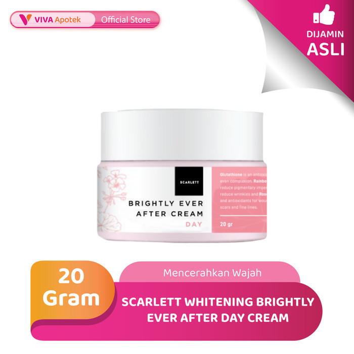 Scarlett Whitening Brightly Ever After Day Cream untuk Mencerahkan Wajah (20 Gram)