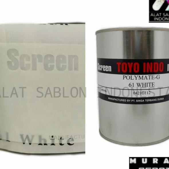 

Tinta Toyo Polymate White G61 Putih Tinta Sablon Plastik 1Kg