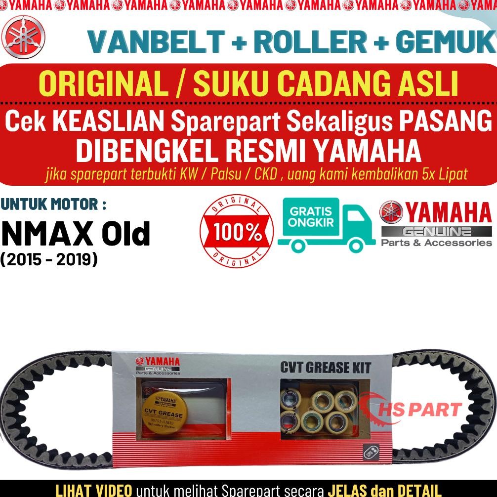 Vanbelt Nmax Old Original Yamaha , Vbelt Nmax Original Yamaha , Roller Nmax Old Original Yamaha , Gr