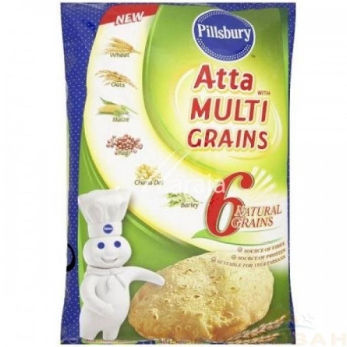 

] ATTA MULTI GRAINS 1kg PILLSBURY / Natural Grains / Tepung