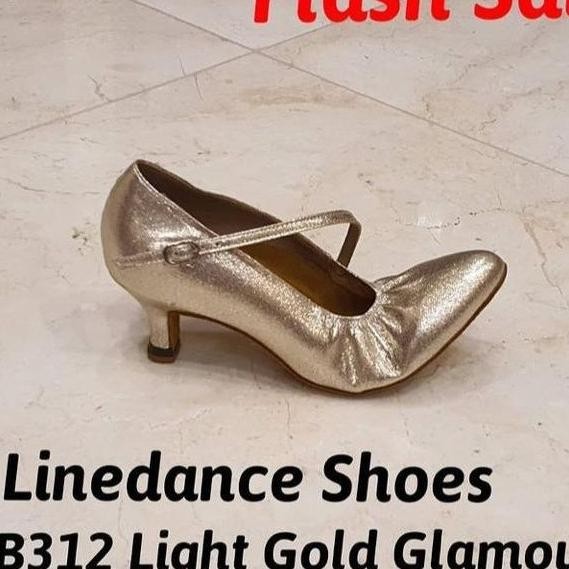 Sepatu Linedance (Lb 312 Light Gold Glam Heels 5Cmcf) D&K Dance Shoes