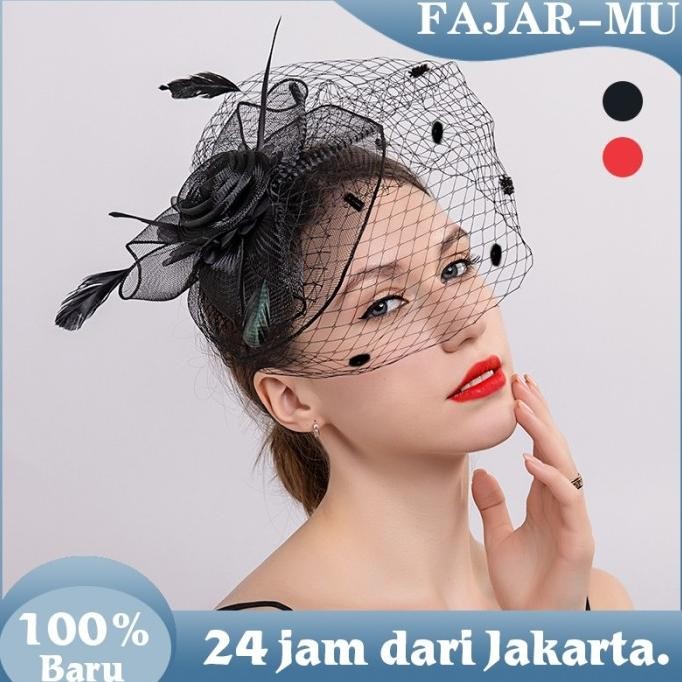Jepit Jala Fascinator /Fascinator Hat Aksesoris Topi Jaring Hiasan