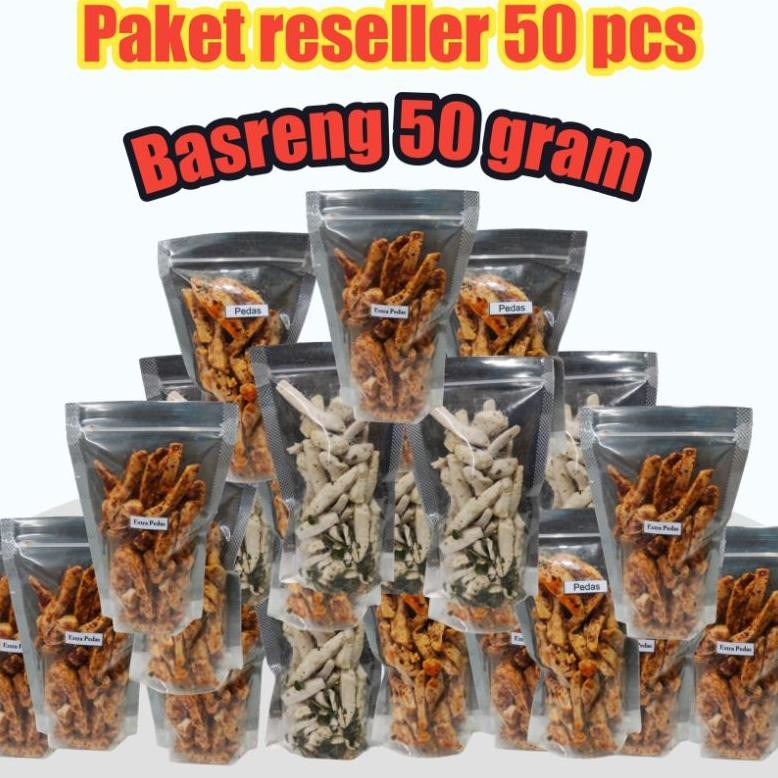 

ed-7 50 pcs basreng daun jeruk paket reseller kemasan 50 gram Premium