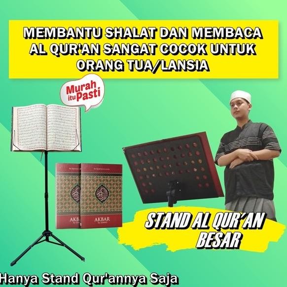 

stand alquran tatakan dudukan penyangga al quran berdiri ukuran besar