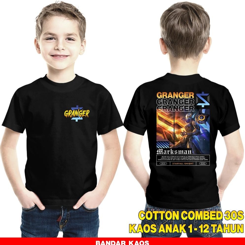 Limited Bandar Kaos Mobile Legend Anak Usia 1 Tahun Sampai 12 Tahun - Kaos Anak Ml Granger Starfall 