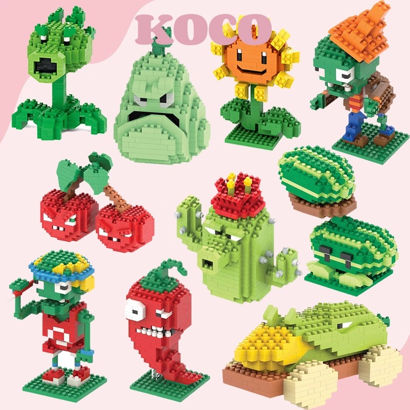 KOCO Nano Bricks Balok Susun Mainan Edukasi DIY Edukatif Plant vs Zombie Kado Anak