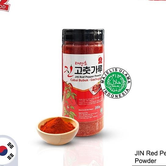 

Jin Red Pepper Powder - Cabai Bubuk Korea - Gochugaru 200G