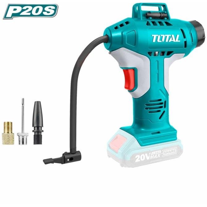 =+=+=+] TOTAL KOMPRESOR MINI 20V AUTO AIR COMPRESSOR CORDLESS TACLI2001