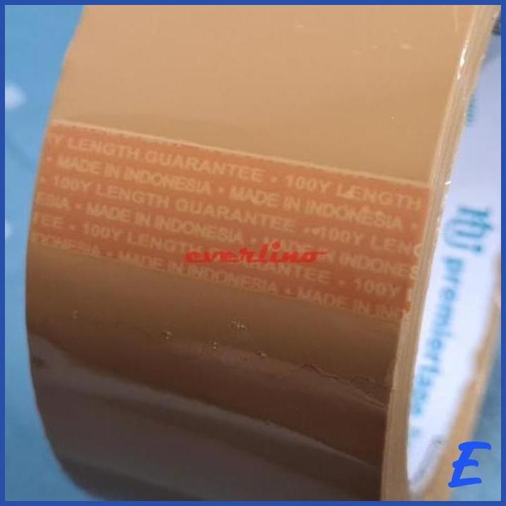 

| EV | PREMIER TAPE 48 MM 100YARD COKLAT ISOLASI SOLASI SELOTIP LAKBAN