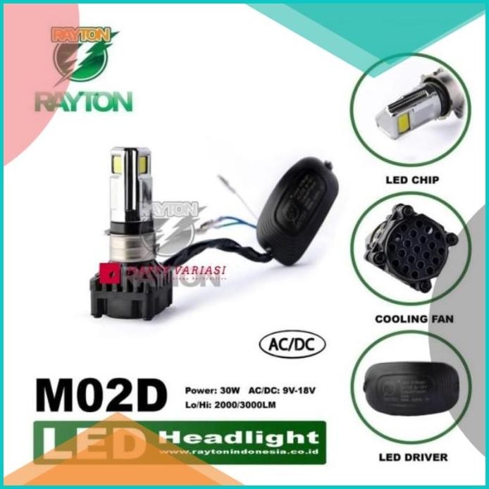 RTD LAMPU MOTOR H6 3 SISI RTD 30 WATT ORIGINAL BOHLAM LED MOTOR 3 SISI