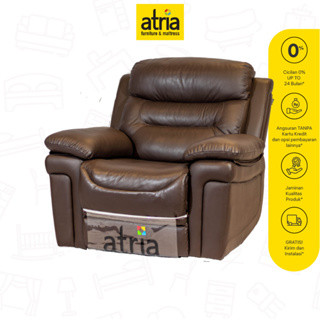 Atria Sofa Santai Bolivia Recliner Half Leather 1 SEAT