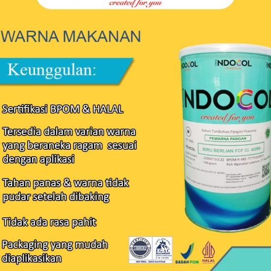 

Pewarna Makanan Indocol U Berlian Fcf Ci.42090 (Rc)