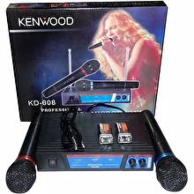 Ready Kenwood KD 608 Mic Double Wireless UHF - Hitam NEW