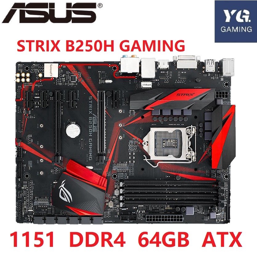 ASUS STRIX B250H B360H GAMING motherboard desktop b250 B360 LGA 1151 DDR4 64GB ATX motherboard bekas
