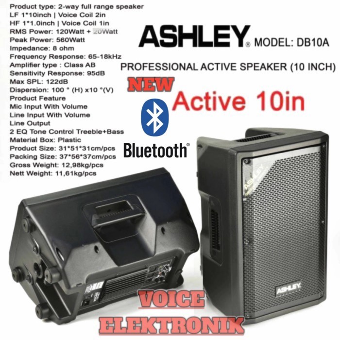 Speaker Aktif Professional Ashley DB 10A Original Speaker Aktif 10Inch