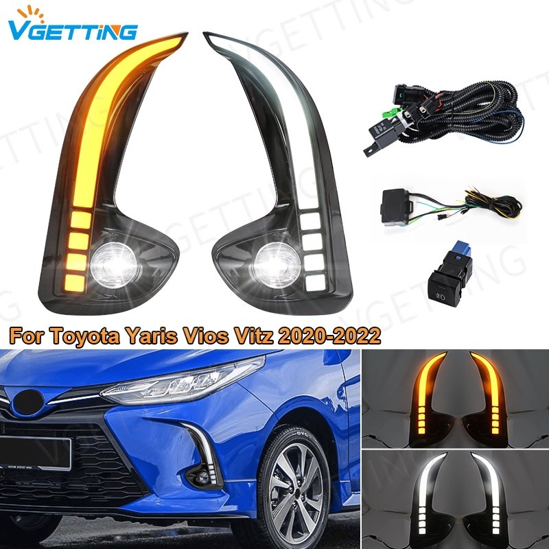 【Pengiriman langsung dalam waktu 24 jam】Untuk Toyota Yaris Vios 2020 2021 2022 2023 2024 Lampu LED S