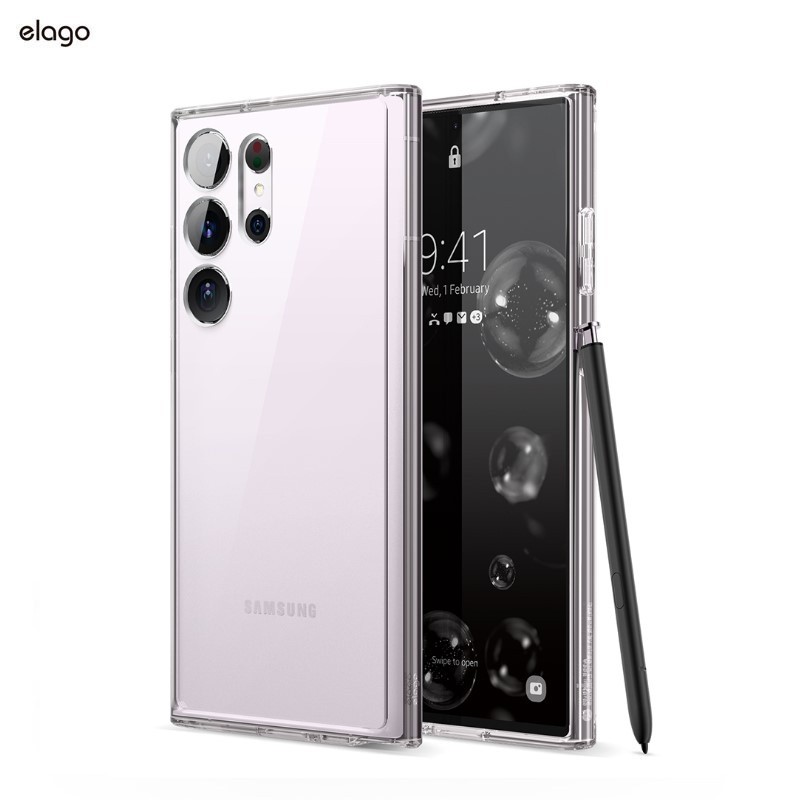 elago Hybrid Clear Case Kompatibel untuk Semua Model Samsung Galaxy S23 Series, Tidak Termasuk Peran